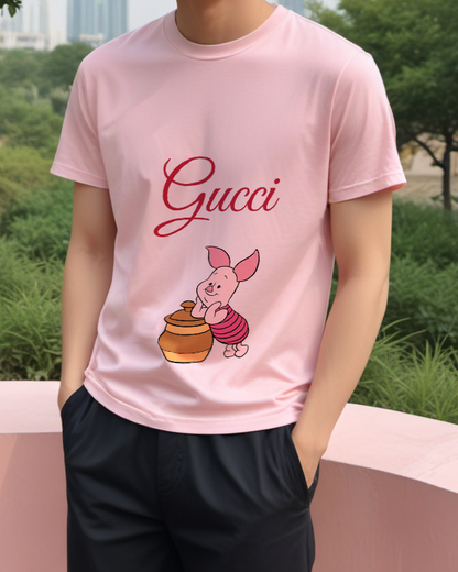 Blush Pink Piglet Honey Pot Graphic T-Shirt - styled view 4