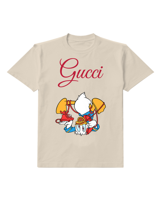 Ivory Duck Dramatic Backward Pose Graphic T-Shirt - front product view