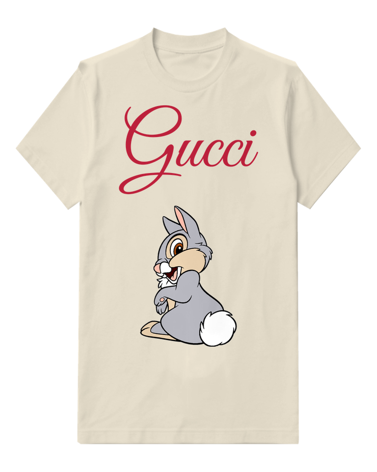 Ivory Thumper Smiling Sitting Upright Graphic T-Shirt - front product view