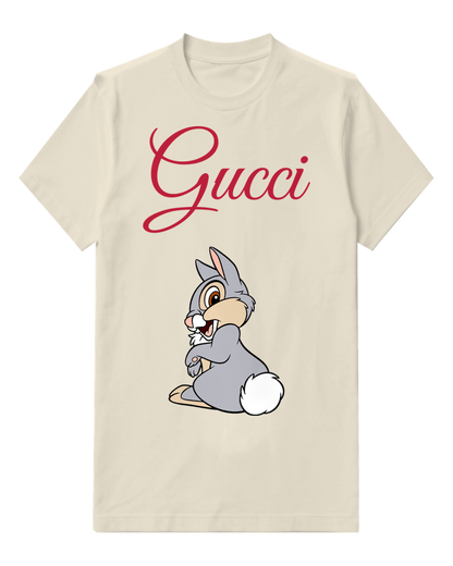 Ivory Thumper Smiling Sitting Upright Graphic T-Shirt - front product view
