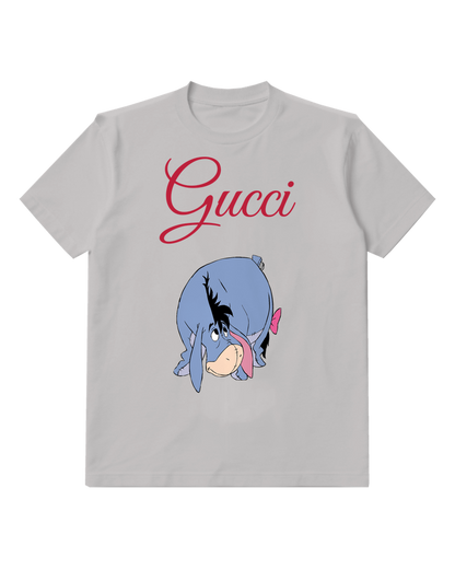 Light Gray Eeyore Slumped Down Dejectedly Graphic T-Shirt - front product view