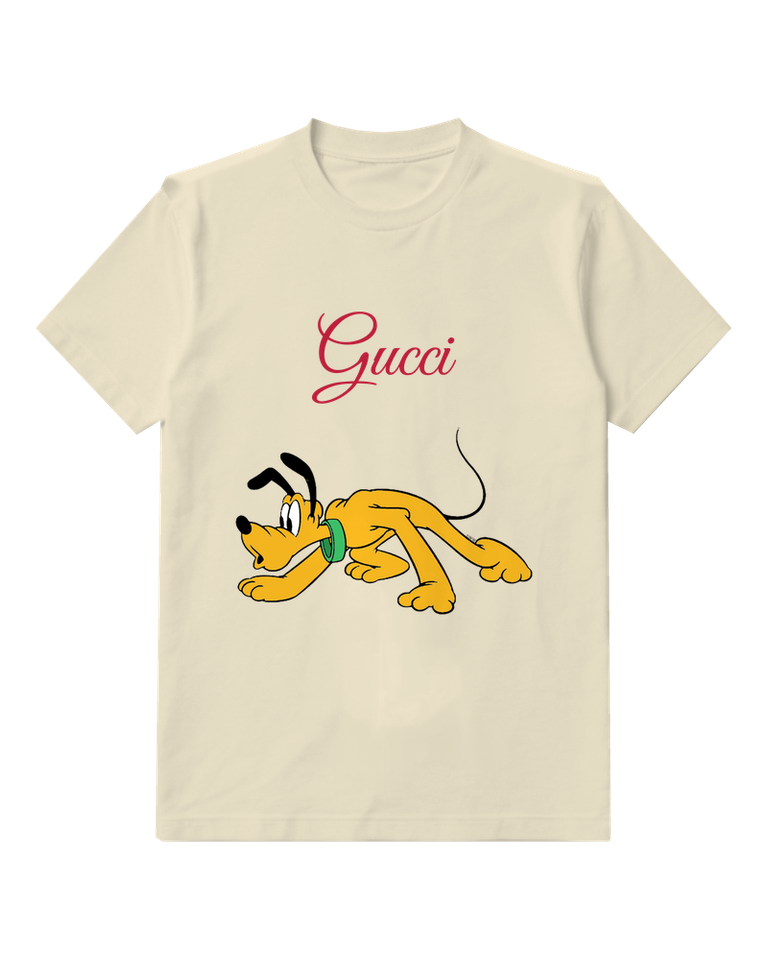 Ivory Sneaking Yellow Dog Graphic T-Shirt - front product view