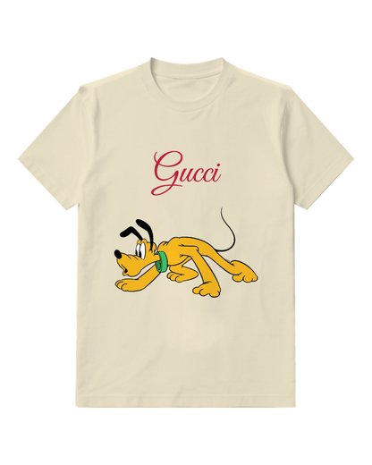 Ivory Sneaking Yellow Dog Graphic T-Shirt - front product view