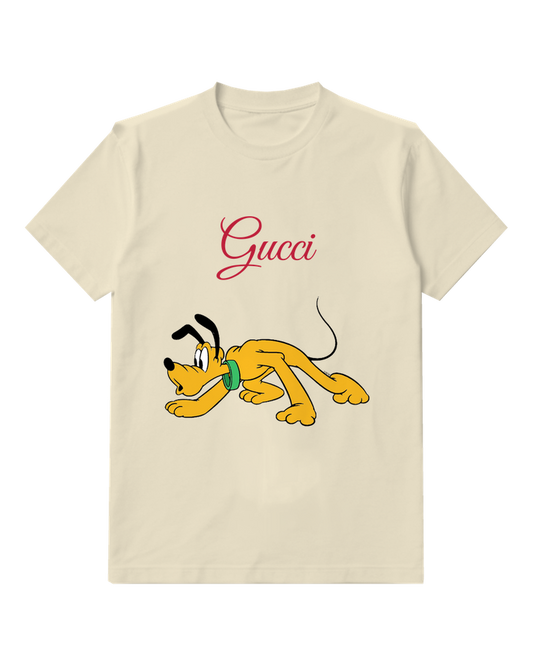 Ivory Sneaking Yellow Dog Graphic T-Shirt - front product view