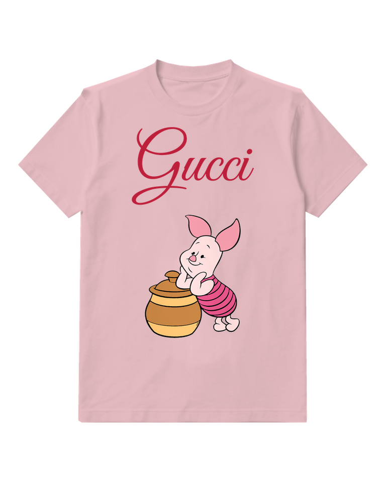 Blush Pink Piglet Honey Pot Graphic T-Shirt - front product view