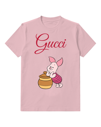 Blush Pink Piglet Honey Pot Graphic T-Shirt - front product view