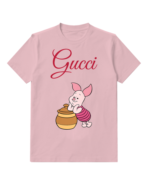 Blush Pink Piglet Honey Pot Graphic T-Shirt - front product view