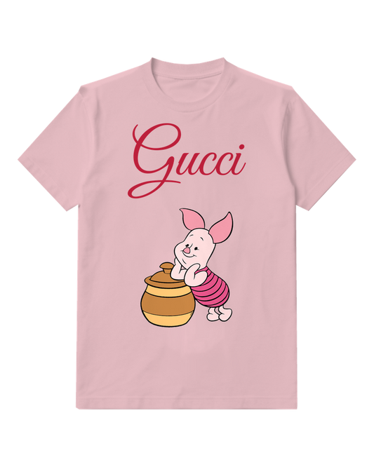 Blush Pink Piglet Honey Pot Graphic T-Shirt - front product view