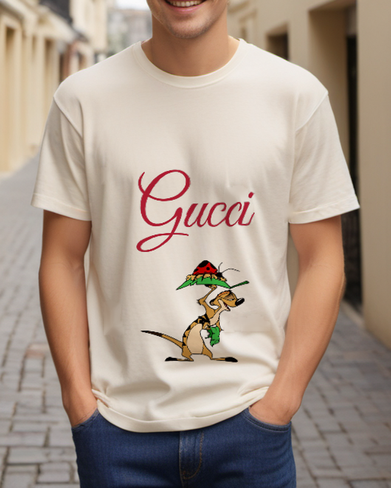 Ivory Feather Hat Meerkat Graphic T-Shirt - styled view 2