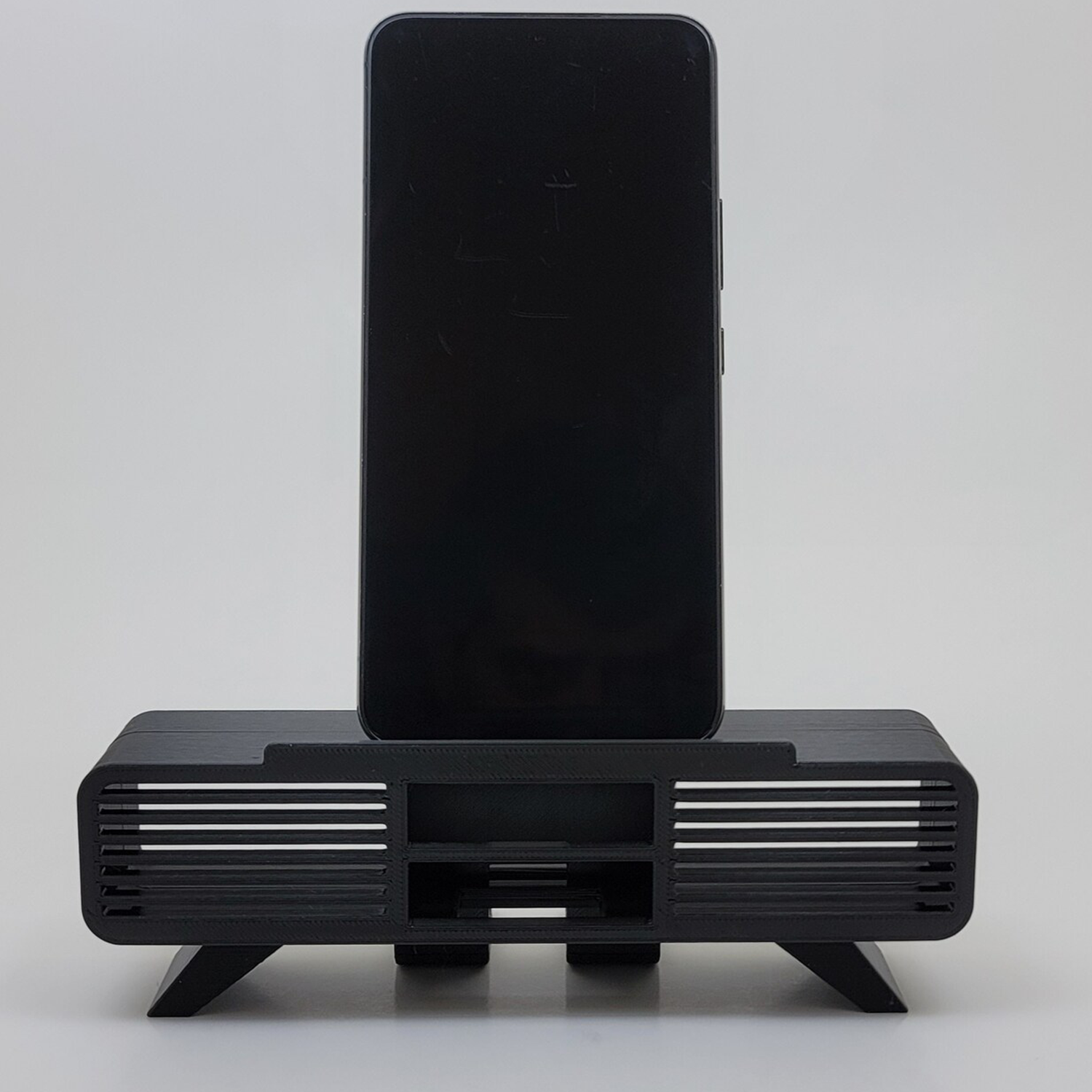 Retro Television‑Shaped Desktop Phone Cradle For Hands‑Free Viewing And Desk Tidy Setup