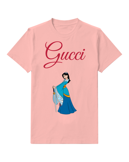 Blush Pink Blue Robe Woman With Shawl Graphic T-Shirt - front product view