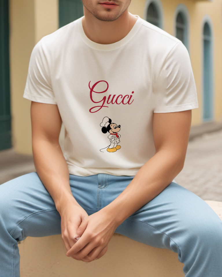 Ivory Chef Mouse Graphic T-Shirt - styled view 1
