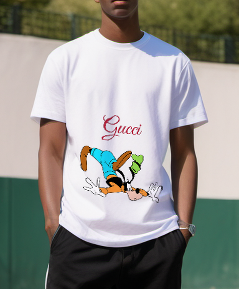 White Upside Down Dog Graphic T-Shirt - styled view 5