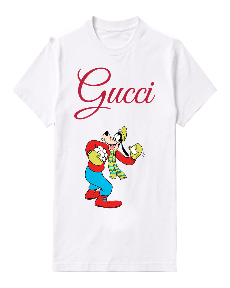 White Goofy Snowball Thrower Graphic T-Shirt - front product view