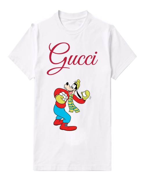 White Goofy Snowball Thrower Graphic T-Shirt - front product view
