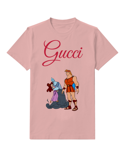 Blush Pink Hero With Kneeling Shadow Pair Graphic T-Shirt - front product view