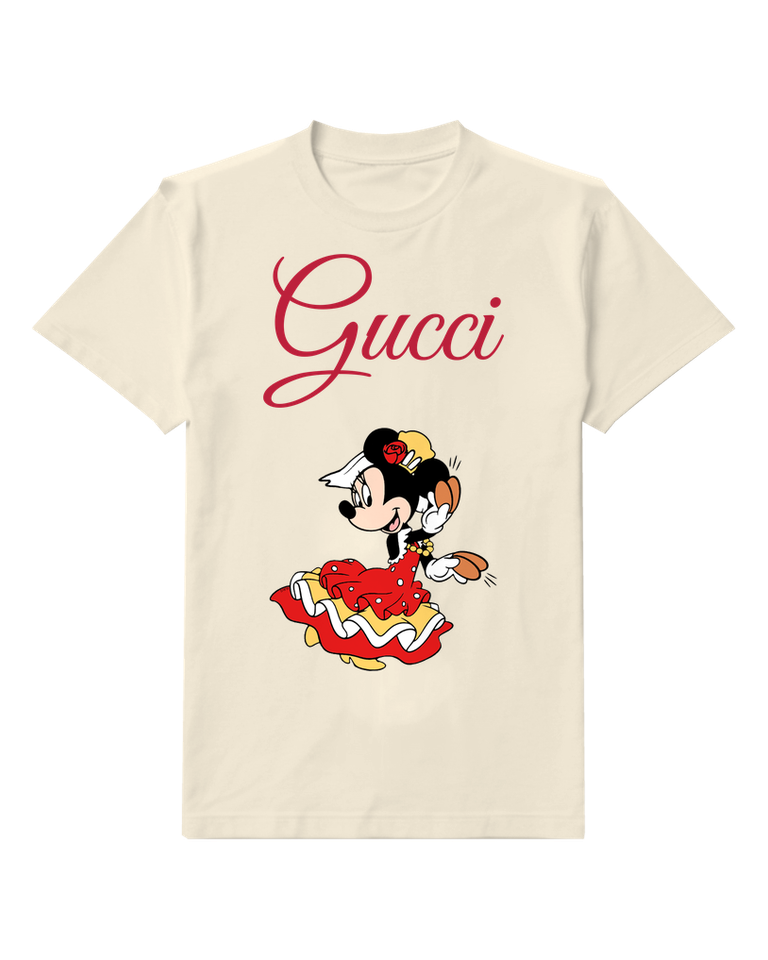 Ivory Minnie Mouse Flamenco Dancing Graphic T-Shirt - front product view