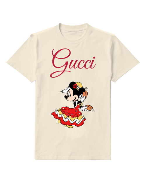 Ivory Minnie Mouse Flamenco Dancing Graphic T-Shirt - front product view