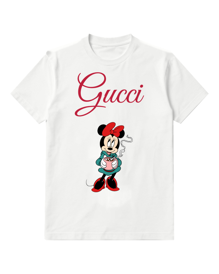 White Warm Mug Mouse Graphic T-Shirt - front product view