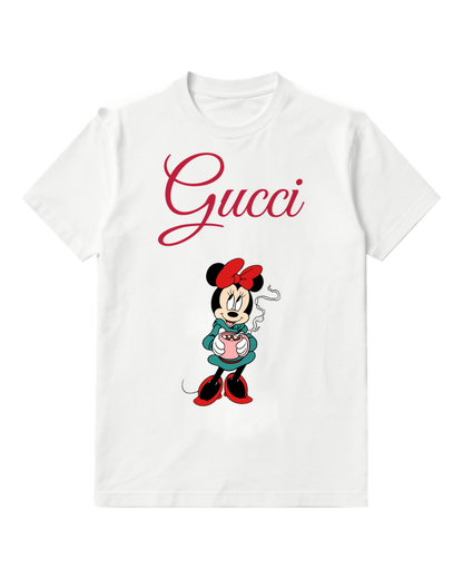 White Warm Mug Mouse Graphic T-Shirt - front product view
