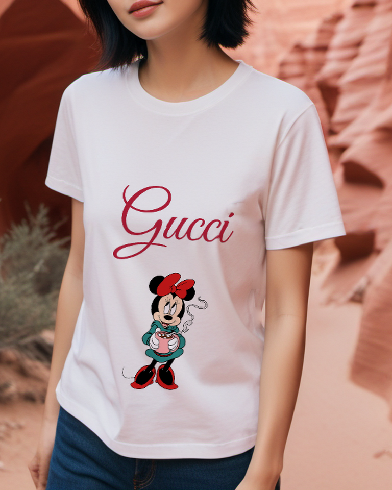 White Warm Mug Mouse Graphic T-Shirt - styled view 1
