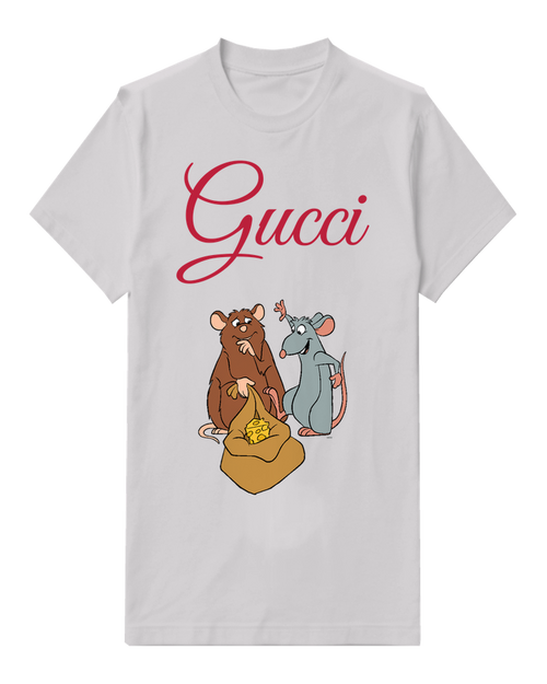 Light Gray Remy And Emile Beside A Sack Of Cheese Graphic T-Shirt - front product view