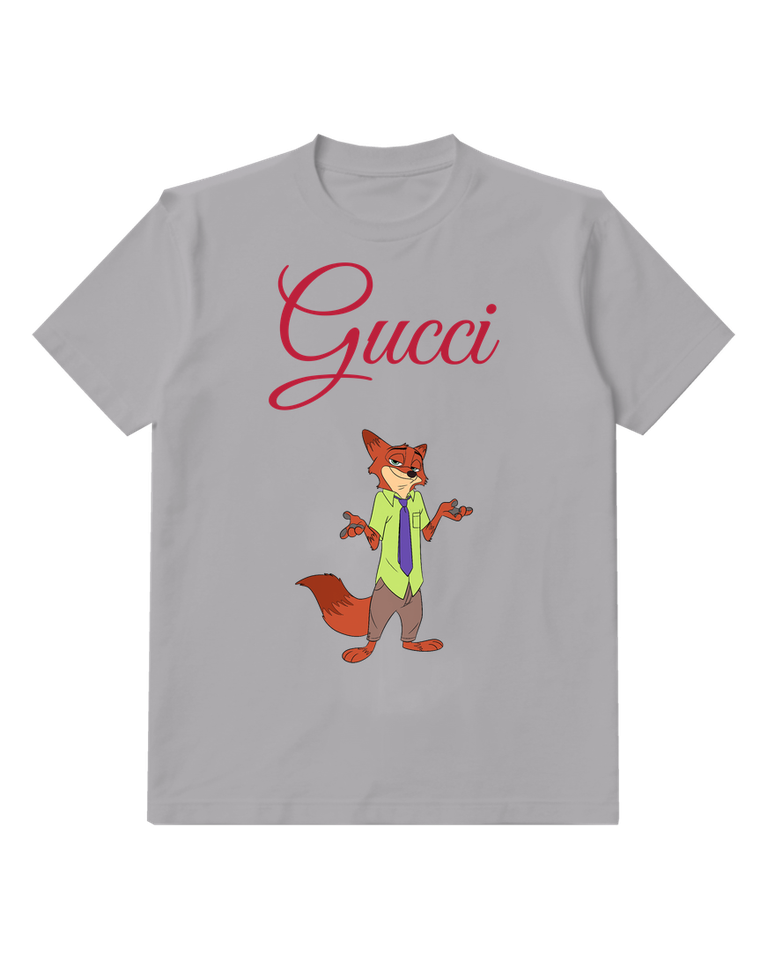 Gray Fox In Business Attire Hands Open Graphic T-Shirt - front product view
