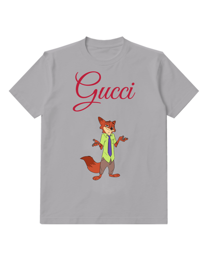 Gray Fox In Business Attire Hands Open Graphic T-Shirt - front product view