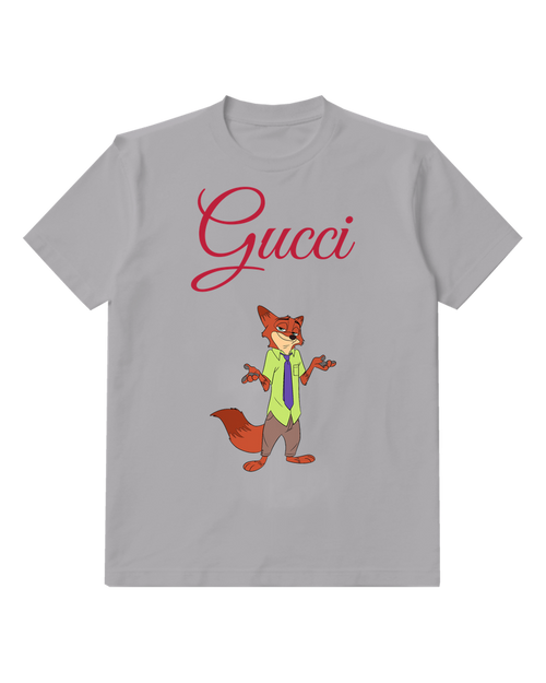 Gray Fox In Business Attire Hands Open Graphic T-Shirt - front product view