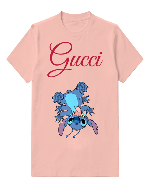 Blush Pink Stitch Upside Down With Limbs Spread Graphic T-Shirt - front product view