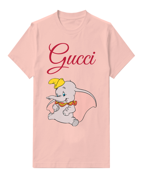Blush Pink Baby Elephant Sitting With Cape Graphic T-Shirt - front product view