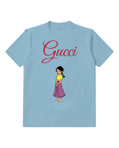 Sky Blue Yellow Top Purple Skirt Girl Graphic T-Shirt - front product view