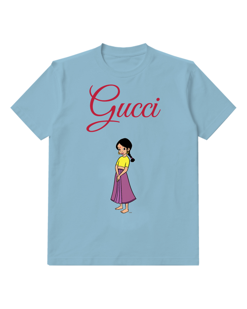 Sky Blue Yellow Top Purple Skirt Girl Graphic T-Shirt - front product view