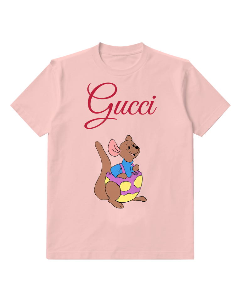 Blush Pink Roo In Easter Egg Graphic T-Shirt - front product view