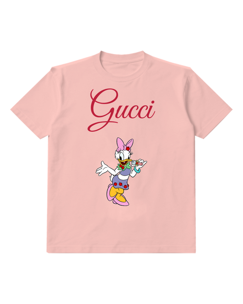 Blush Pink Daisy Duck Singing With Microphone Graphic T-Shirt - front product view