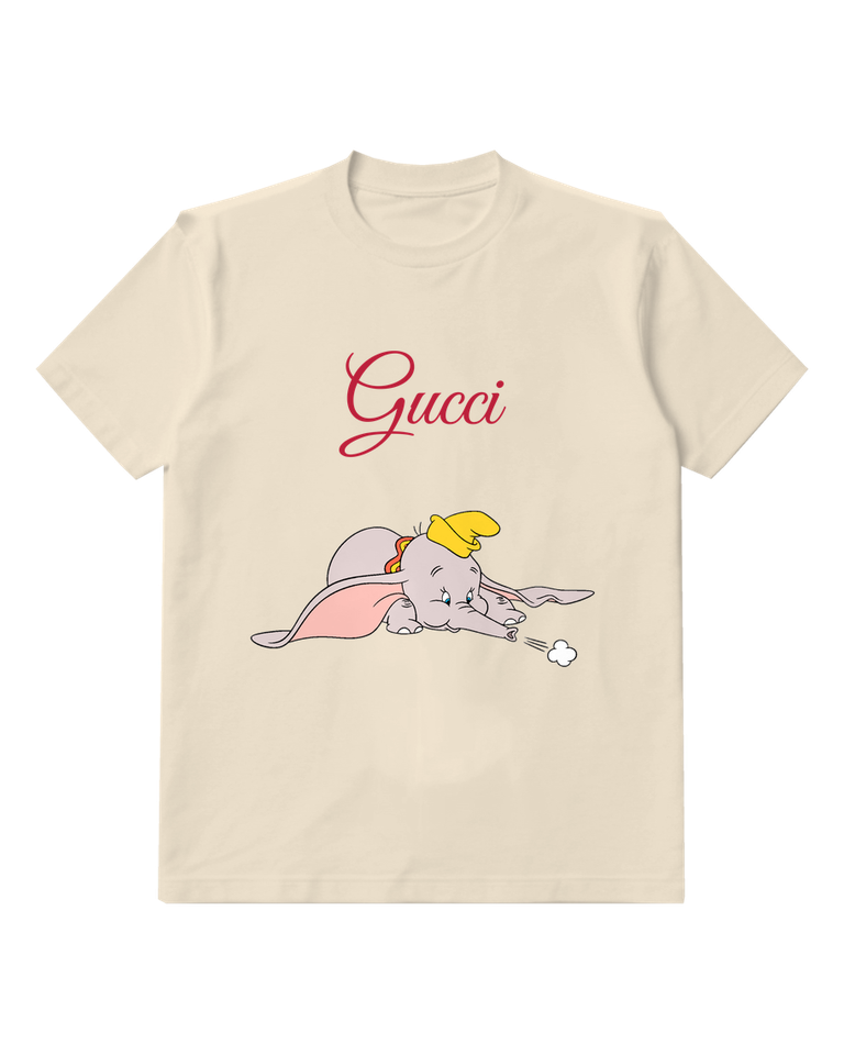 Ivory Dumbo Lying On Belly Graphic T-Shirt - front product view