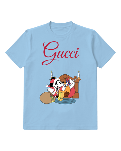 Sky Blue Mouse Royal Chair Graphic T-Shirt - front product view