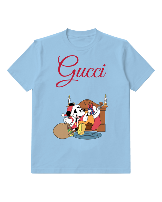 Sky Blue Mouse Royal Chair Graphic T-Shirt - front product view