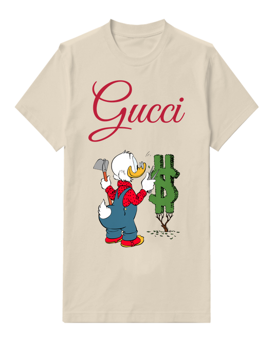 Ivory Top Hat Duck Dollar Symbol Graphic T-Shirt - front product view