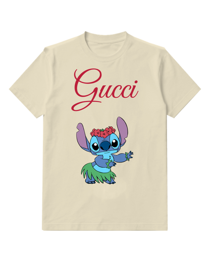 Ivory Stitch Hula Dancing In Grass Skirt Graphic T-Shirt - front product view