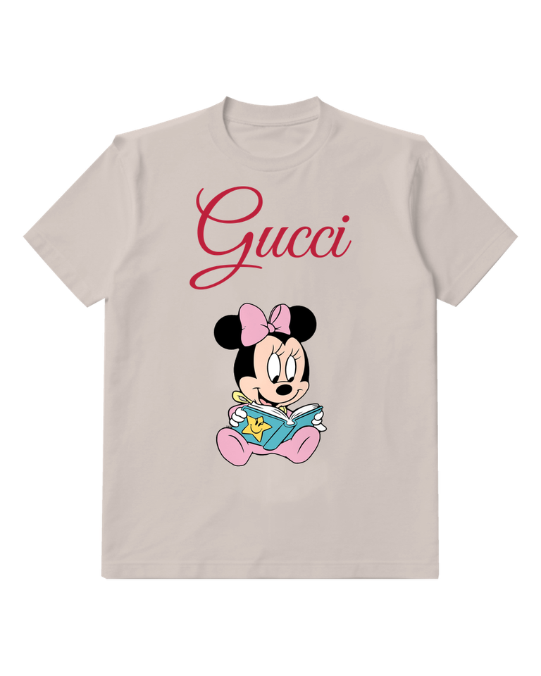 Light Gray Baby Mouse Open Book Graphic T-Shirt - front product view