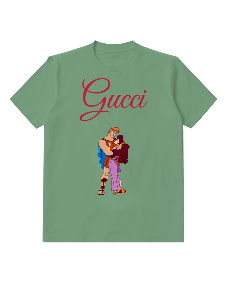 Sage Green Hero Embracing Purple Gown Woman Graphic T-Shirt - front product view