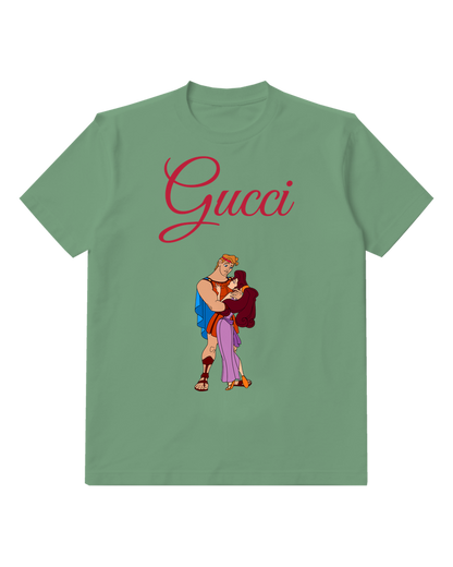 Sage Green Hero Embracing Purple Gown Woman Graphic T-Shirt - front product view