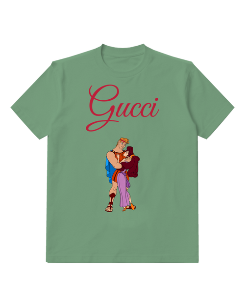 Sage Green Hero Embracing Purple Gown Woman Graphic T-Shirt - front product view