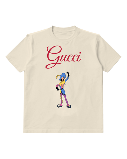 Ivory Colorful Jester Raised Hand Graphic T-Shirt - front product view