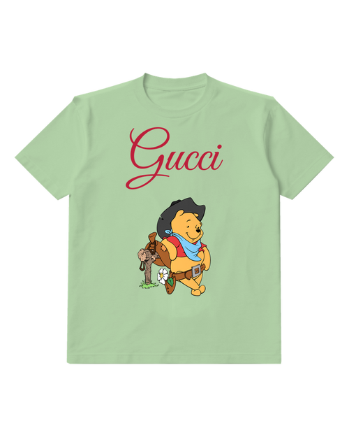Sage Green Bear Traveler Hat Graphic T-Shirt - front product view