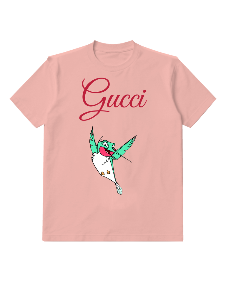 Blush Pink Flying Green Coat Cricket Graphic T-Shirt - front product view