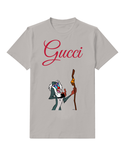 Light Gray Rafiki Holding Staff With Thumb Up Graphic T-Shirt - front product view