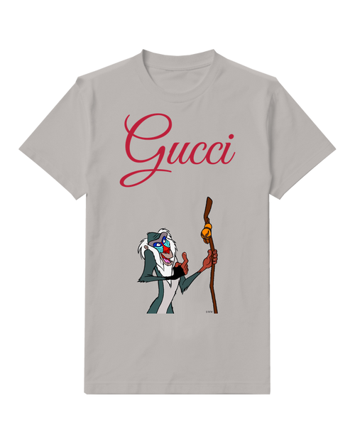 Light Gray Rafiki Holding Staff With Thumb Up Graphic T-Shirt - front product view