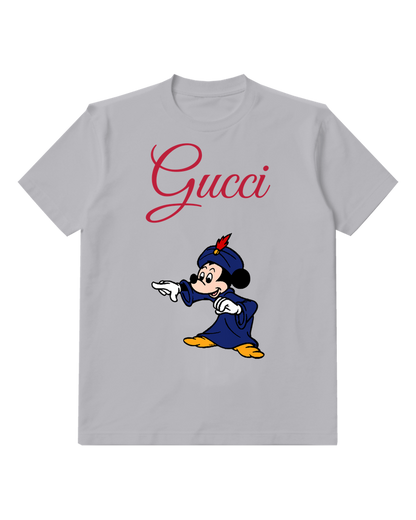Light Gray Mickey Mouse As Magician Pointing Forward Graphic T-Shirt - front product view